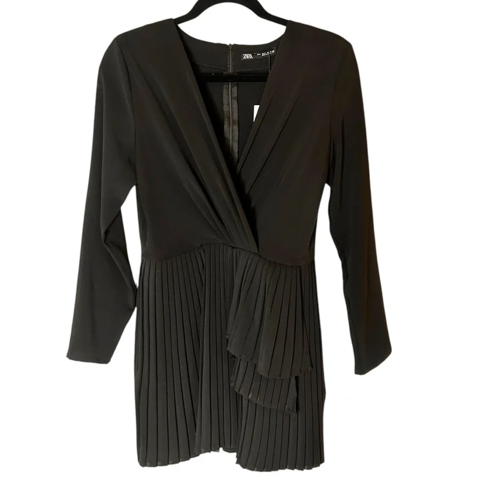 Zara Wonen Pleated Jumpsuit Dress - Picture 4 of 15